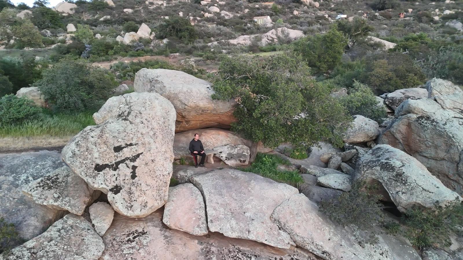 Meditator at Stones